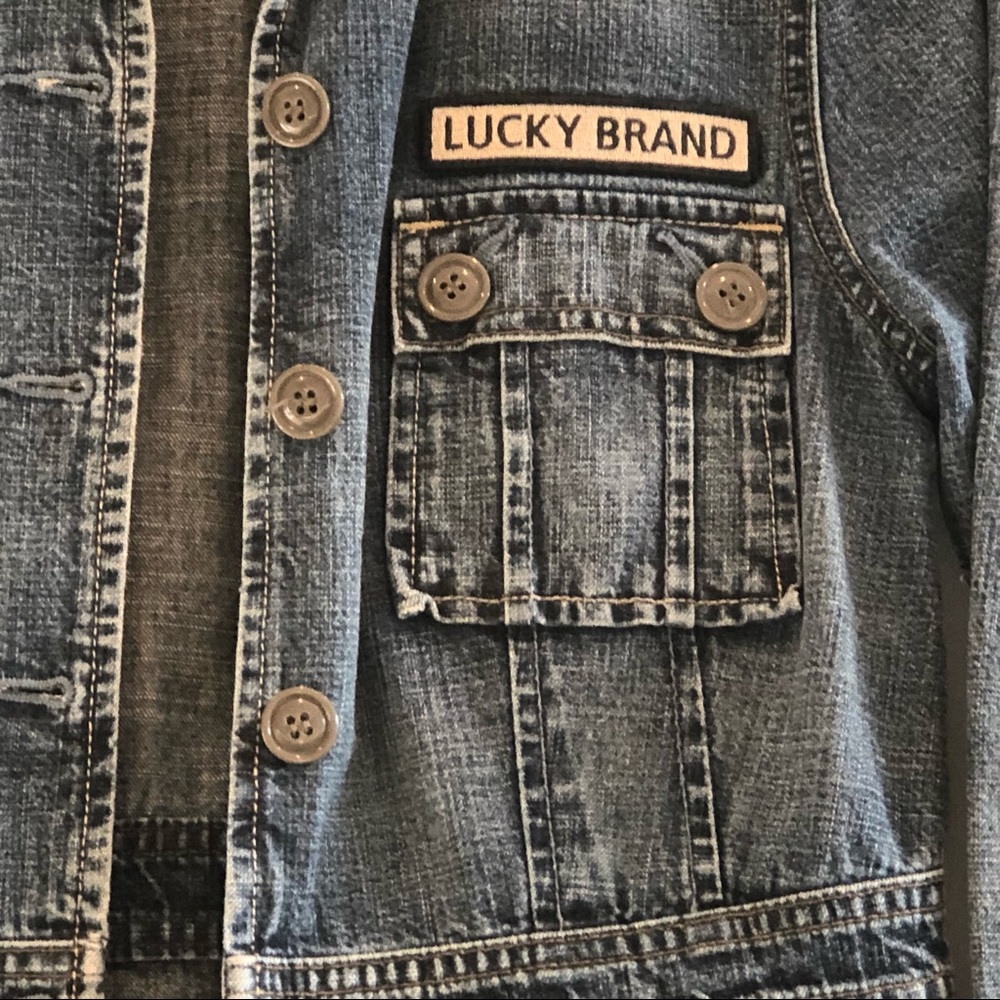 Lucky Brand Denim Jean Jacket with Pockets Blue - Picture 3 of 8